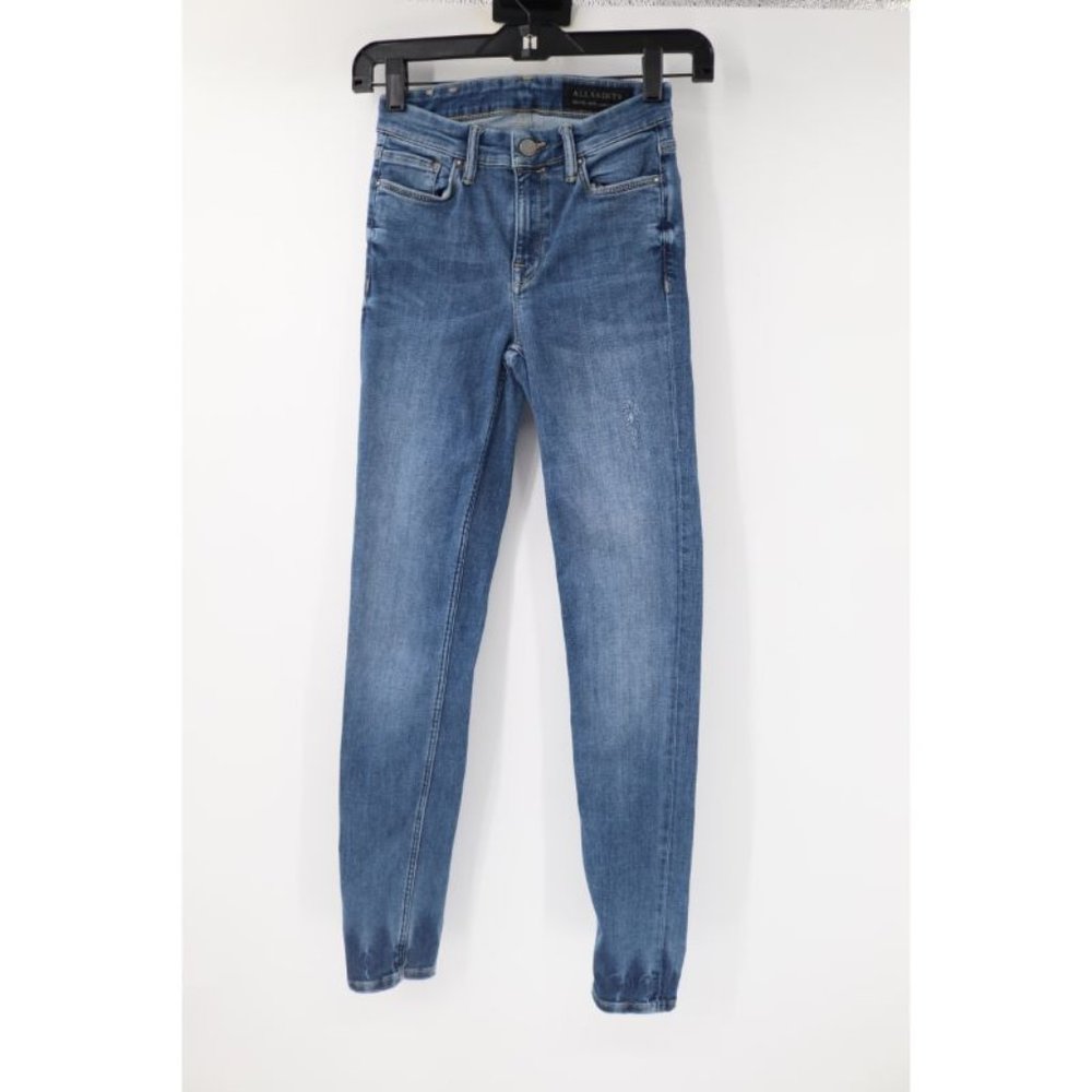 All Saints Jeans Womens 25‎ Grace Ankle Stretch Skinny Blue Denim pockets L27